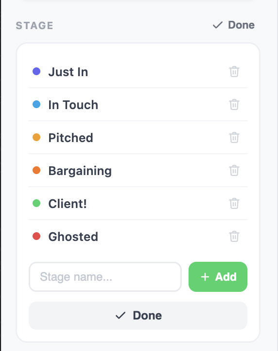 Pipezy custom stages manager